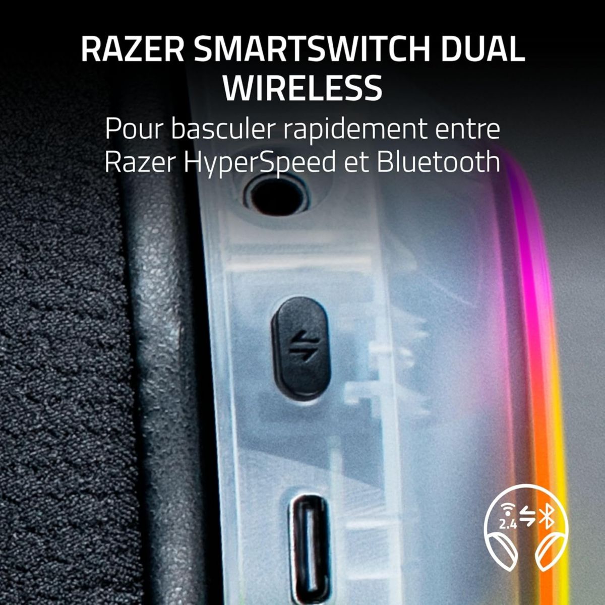 Casque gamer BARRACUDA X CHROMA PHANTOM WHITE ED couleur unique, RAZER