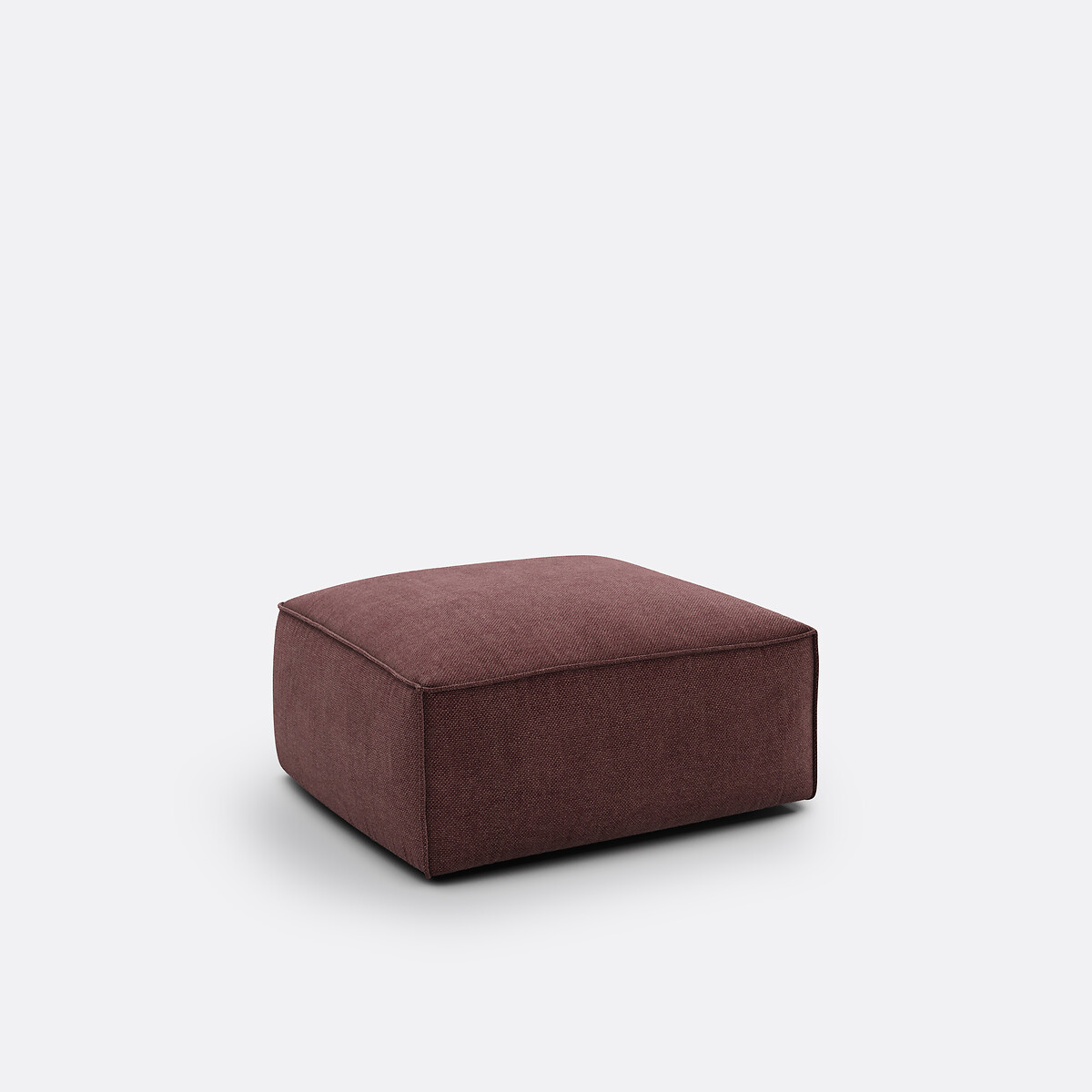 Pouf modulable, tissu texturé, Seven prune, LA REDOUTE INTERIEURS