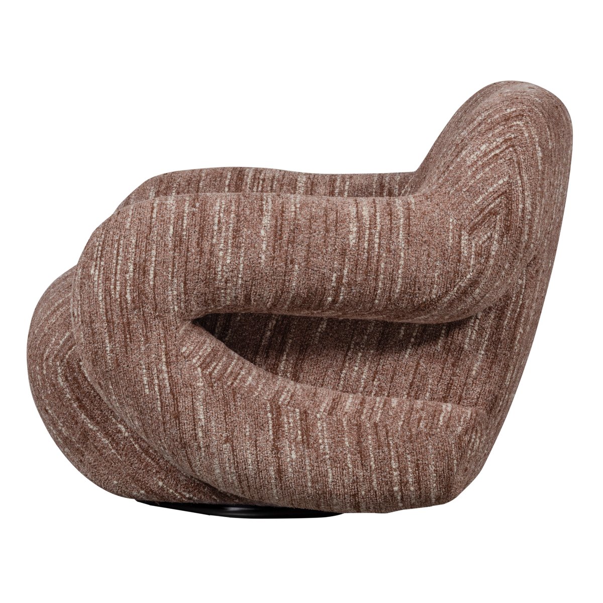 Fauteuil en chenille FOLKE vieux rose, WOOOD