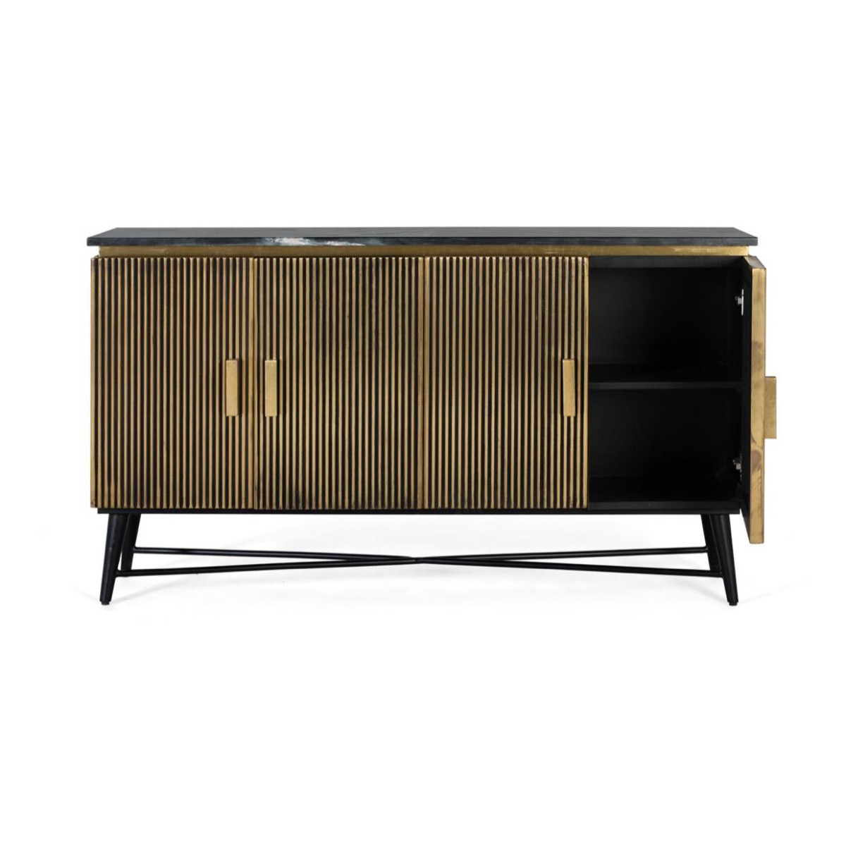 Buffet 4 portes Bois Or - ALMA or, DECORATION D’AUTREFOIS