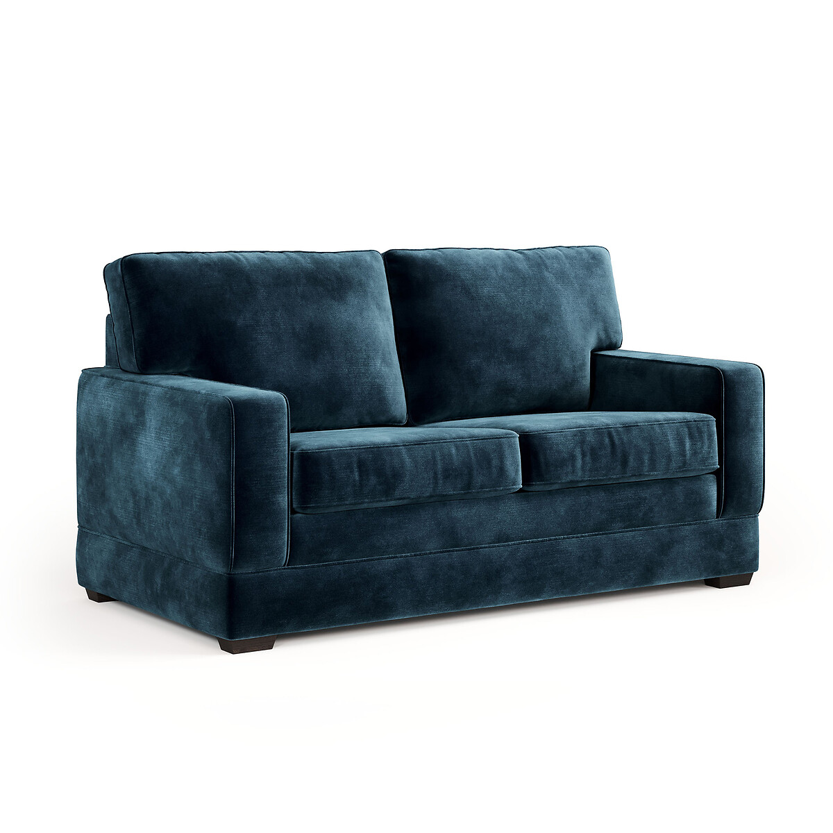 Jay-Be® Urban Luxe Velvet 2 Seater Sofa Bed with Pocket Mattress airforce blue, JAY-BE
