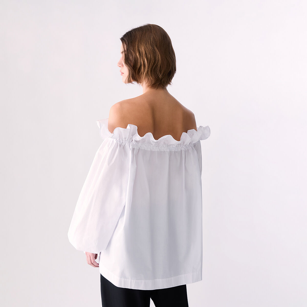 Blouse en popeline blanc optique, LIU JO
