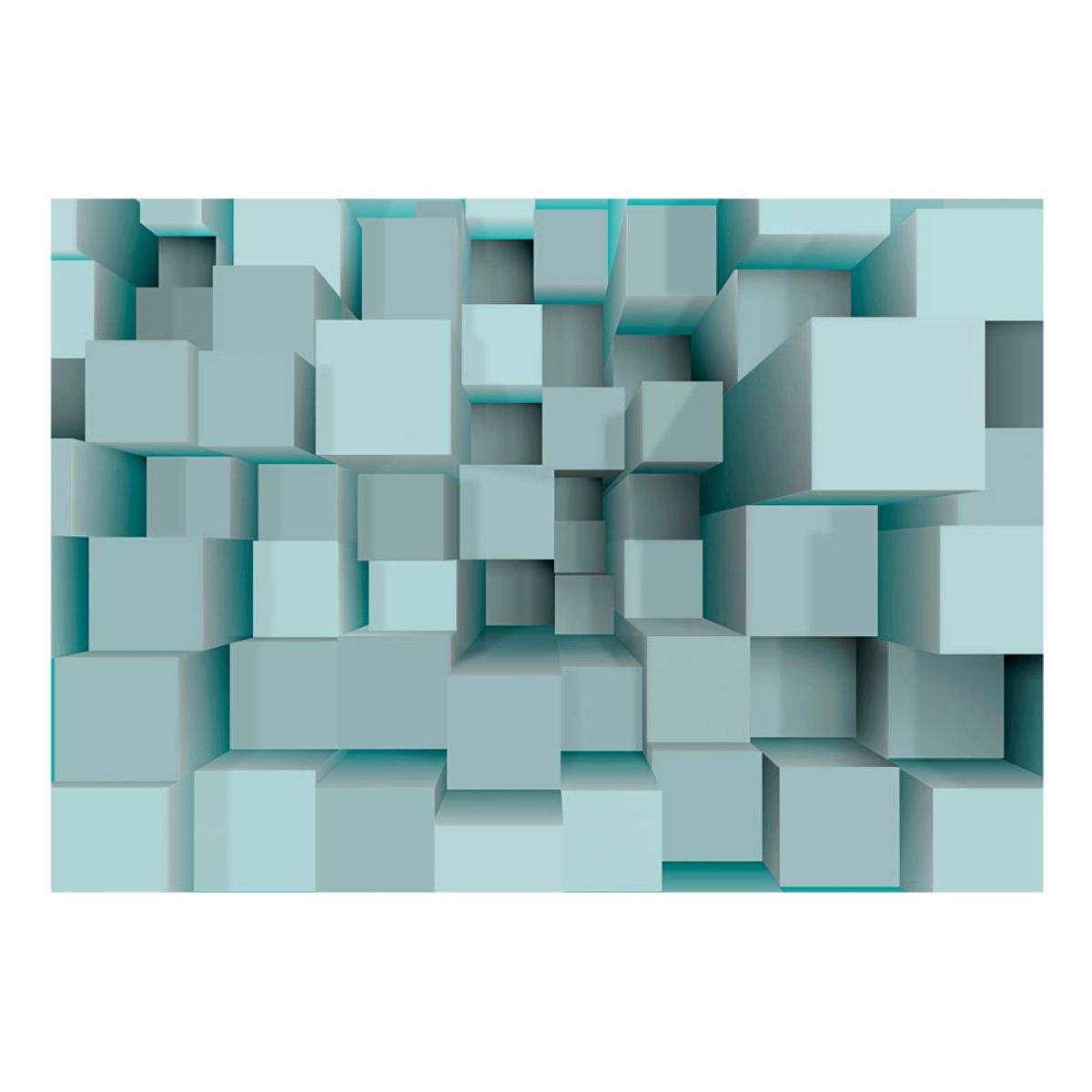 Papier peint intissé panoramique 3D et Perspective Blue puzzle bleu, EDEN