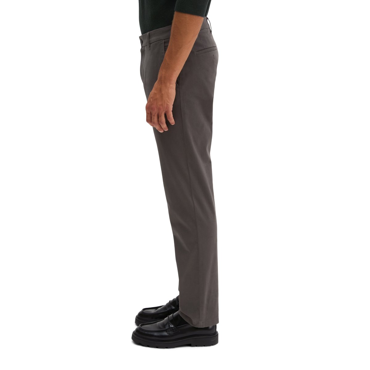 Chino modèle Mads, coupe classique en mélange de coton bio doux gris, MARC O'POLO