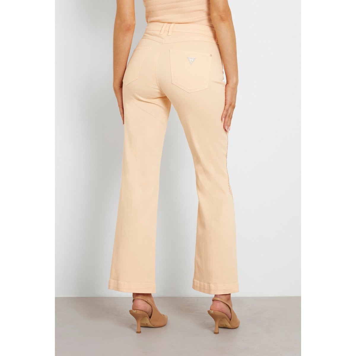 Jean Évasé Taille Haute orange, GUESS