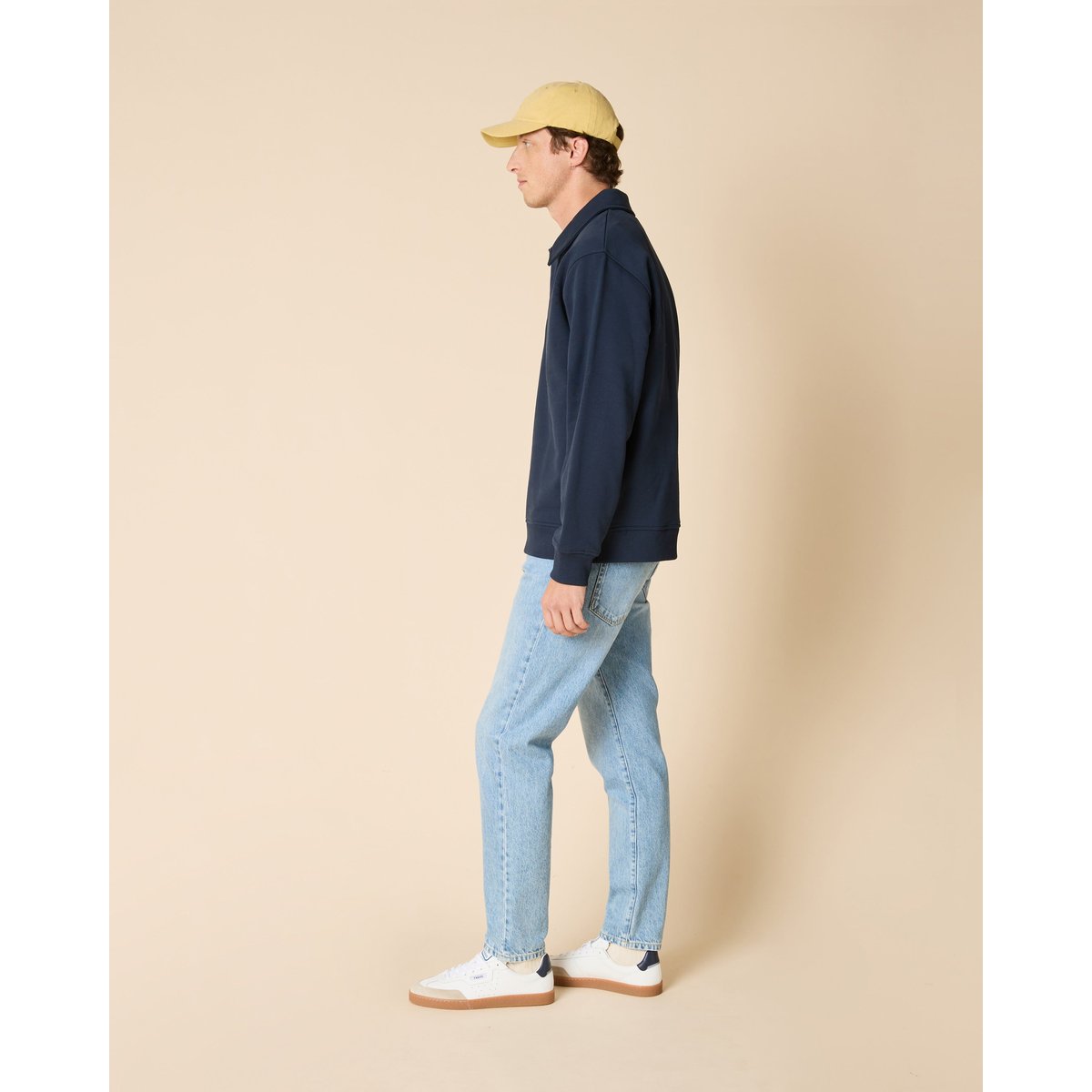 Sweat en molleton bleu marine, FAGUO
