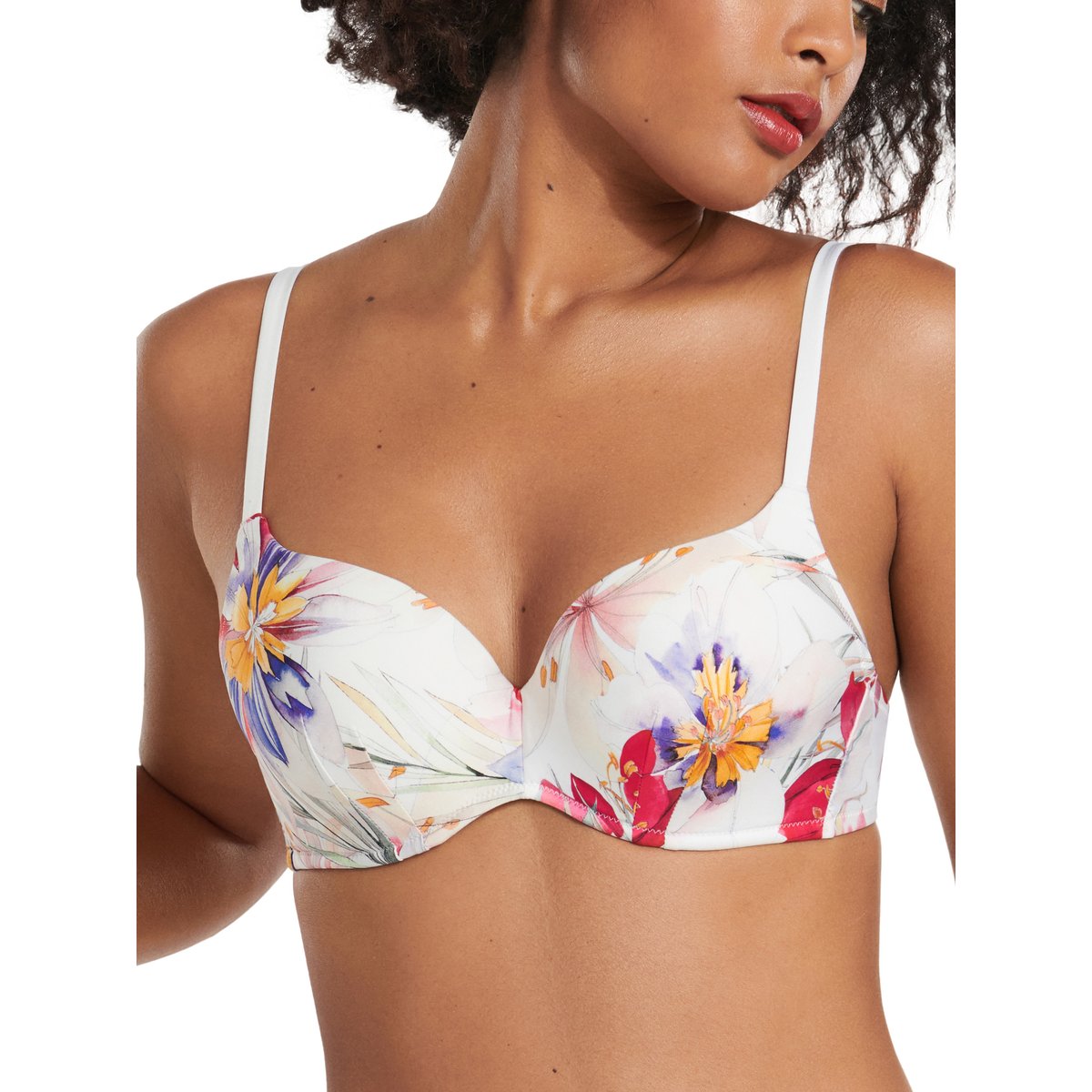 Haut maillot de bain préformé multipositions Tunis blanc, LISCA