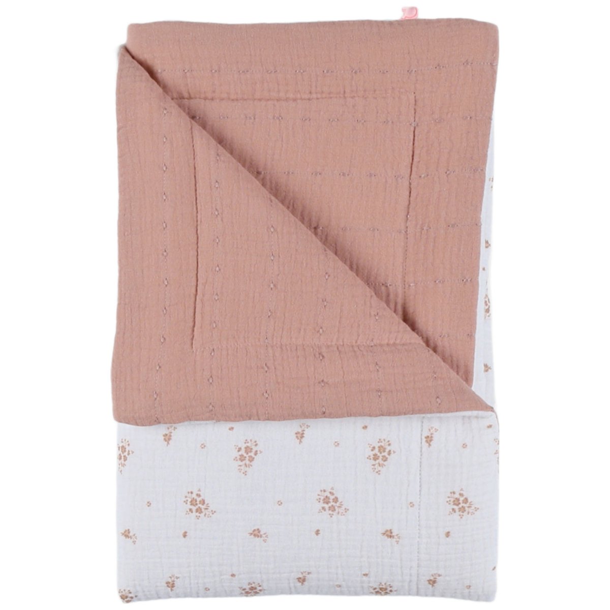 Couverture ecru, rose, NOUKIE'S