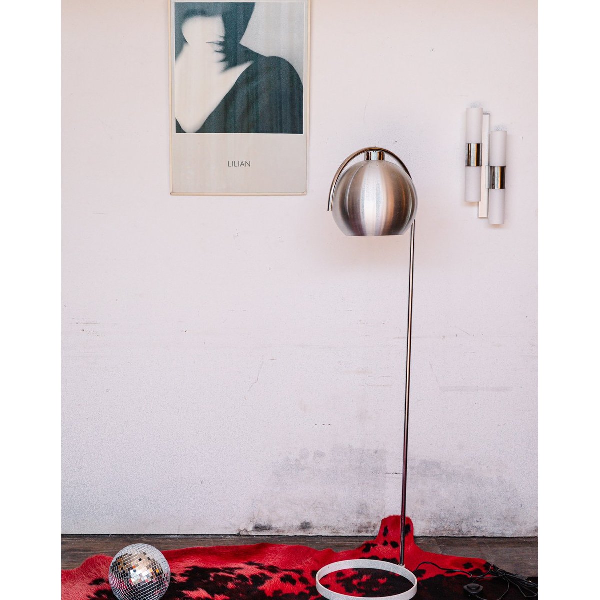 Lampadaire en métal Julien N°180 - Bon état gris, DEBONGOUT