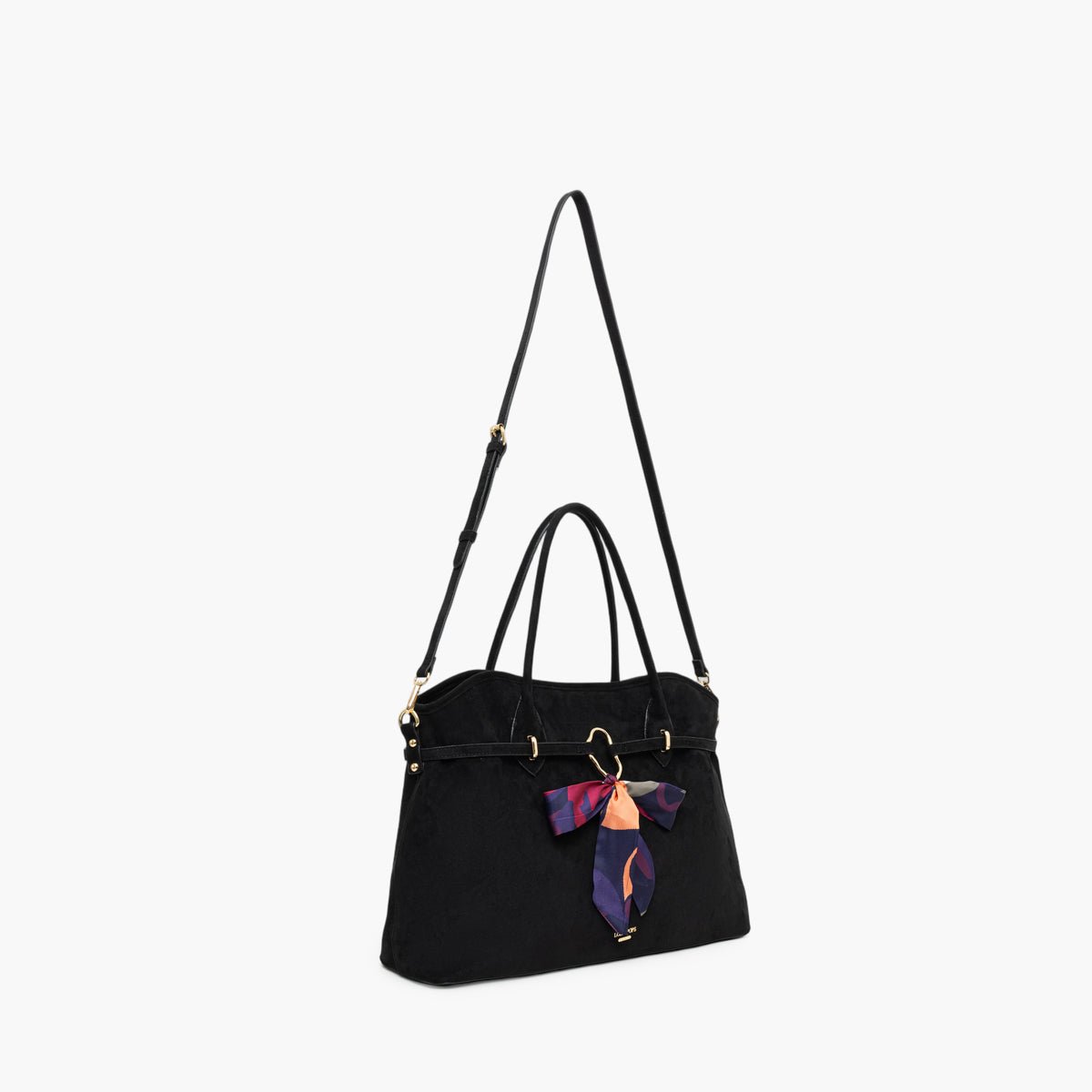 Grand sac shopper Tivaline noir,doré, LOLLIPOPS