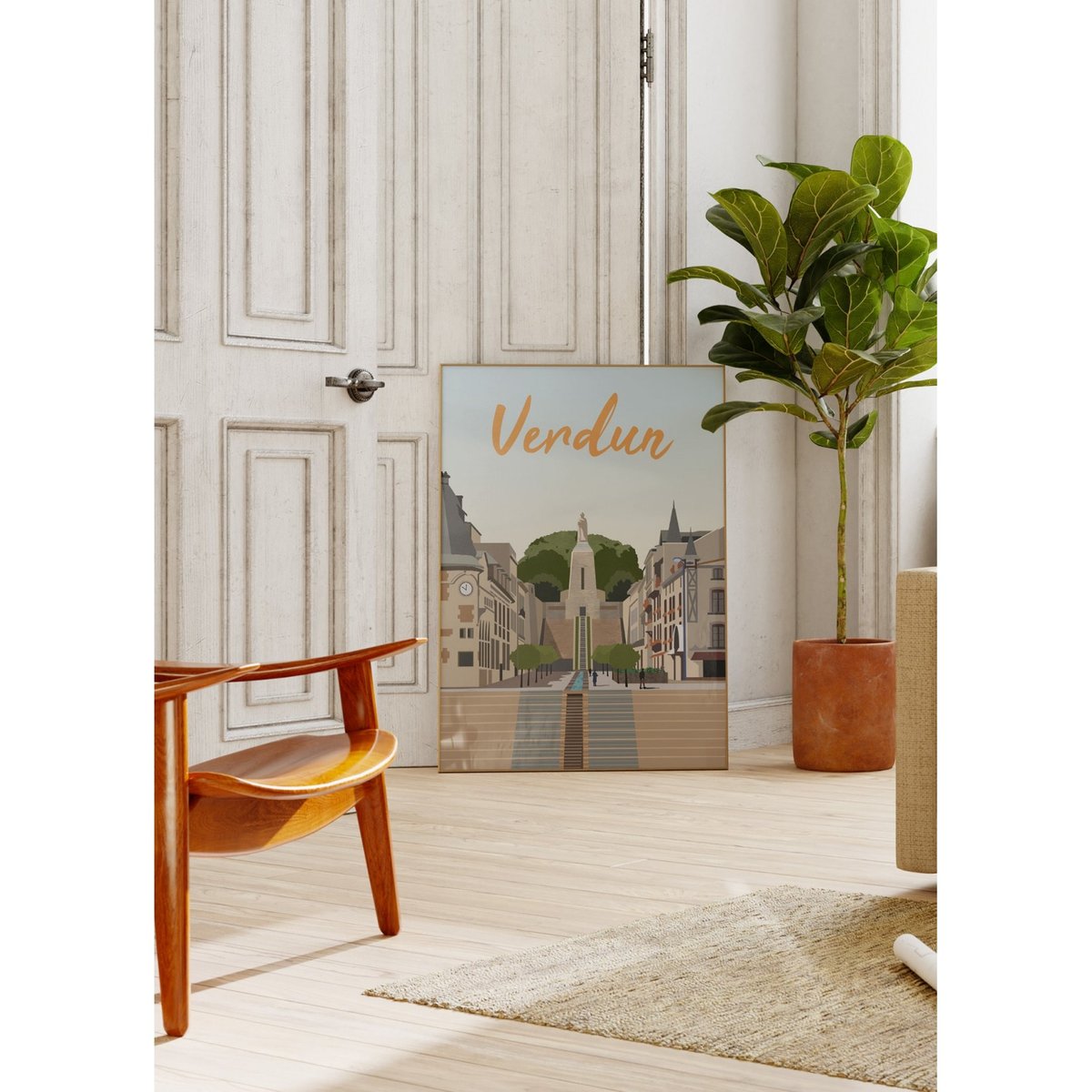 Affiche ville Verdun blanc, L'AFFICHERIE