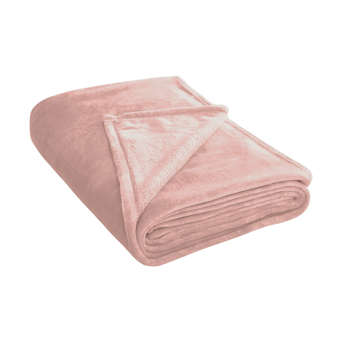 Plaid polaire extra doux et chaud KOMO poudre, SENSEI MAISON