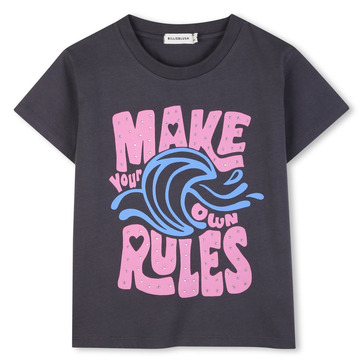 Tee-shirt manches courtes bitume, BILLIEBLUSH