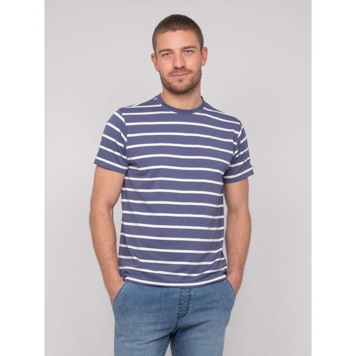 T-shirt Rayures Marinière Nalmartin bleu marine, RITCHIE