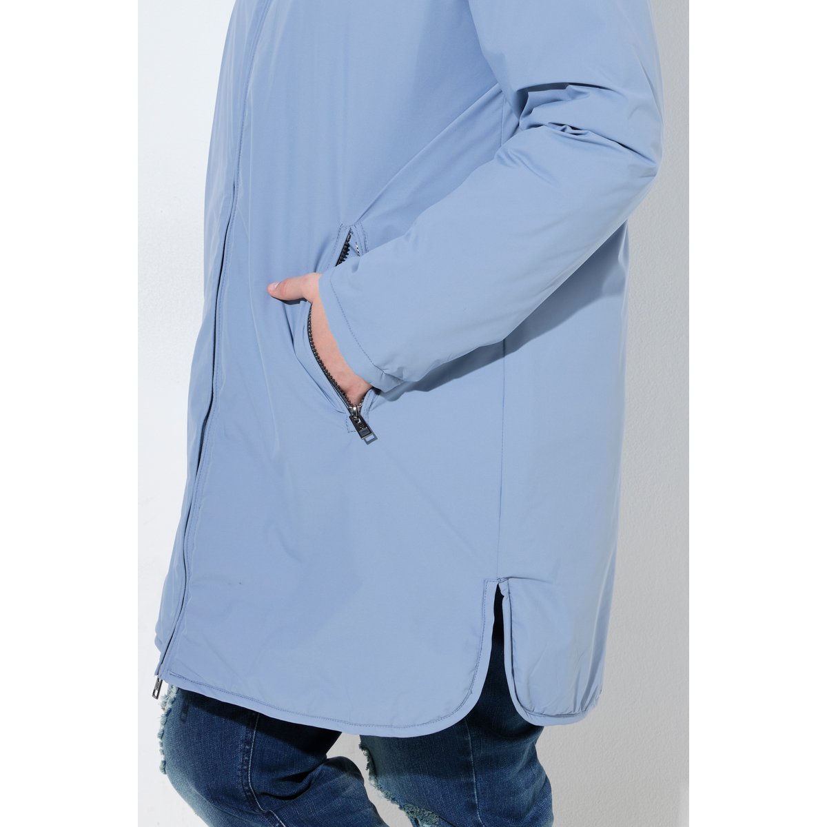 Veste technique HYPRAR à capuche bleu jean, ULLA POPKEN