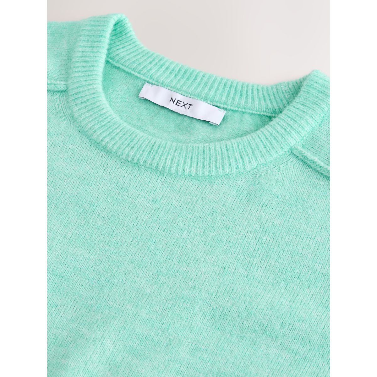 T-shirt en maille à manches mi-longues bleu aqua, NEXT