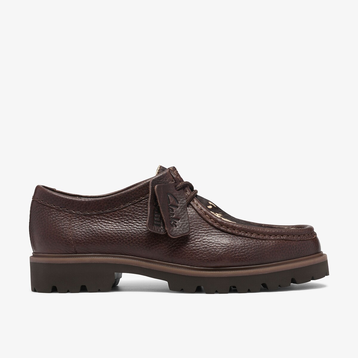 Derbies en cuir, CLEYHILL SEAM marron foncé, CLARKS