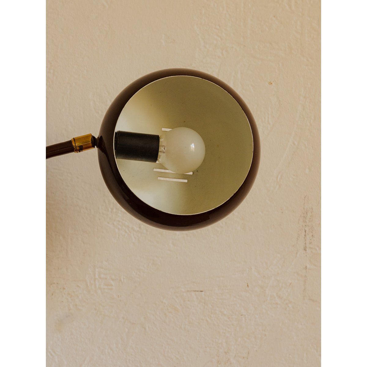 Lampe à poser en métal marron Julia N°1096 - Bon état marron, DEBONGOUT