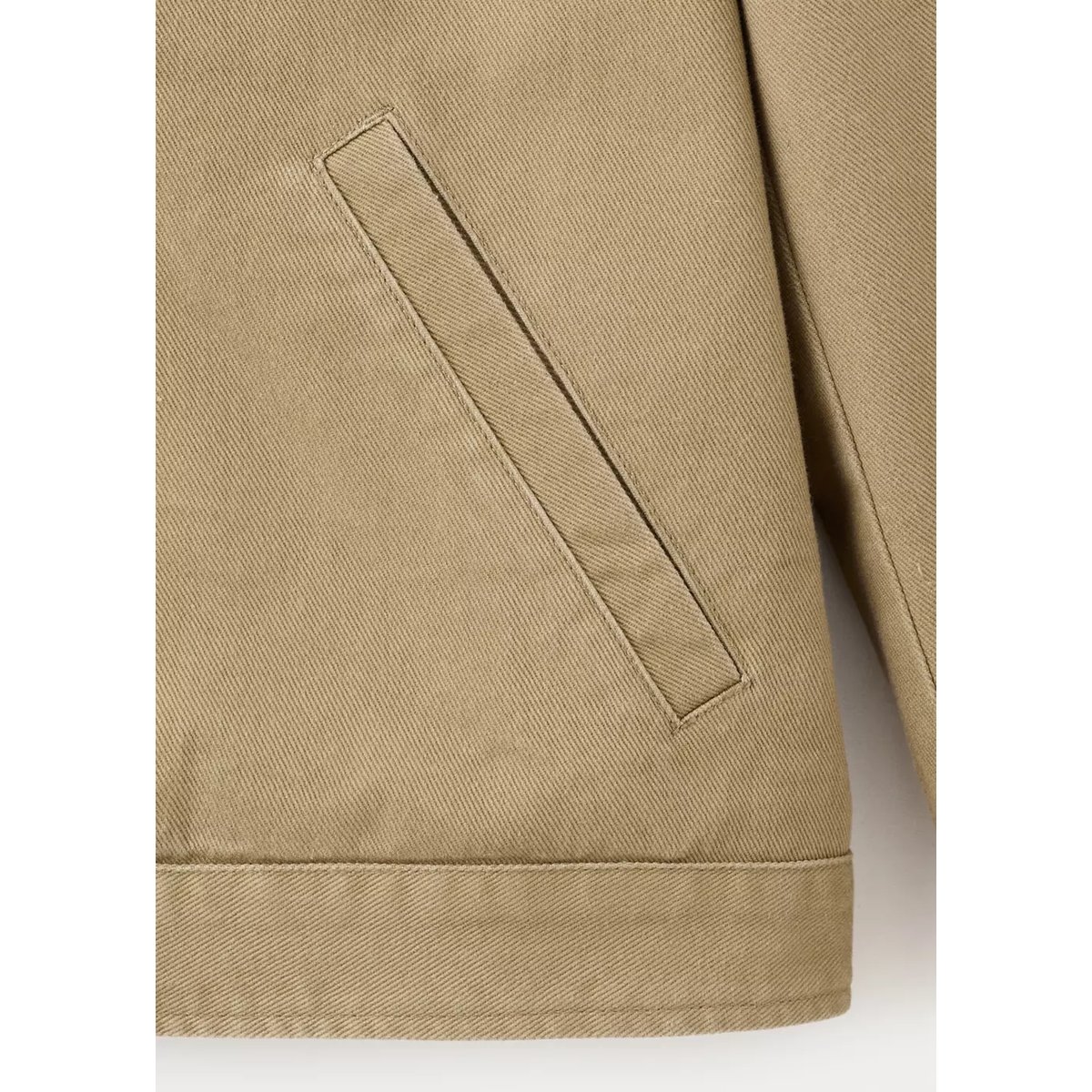 Veste en jean col velours côtelé beige, MANGO MAN