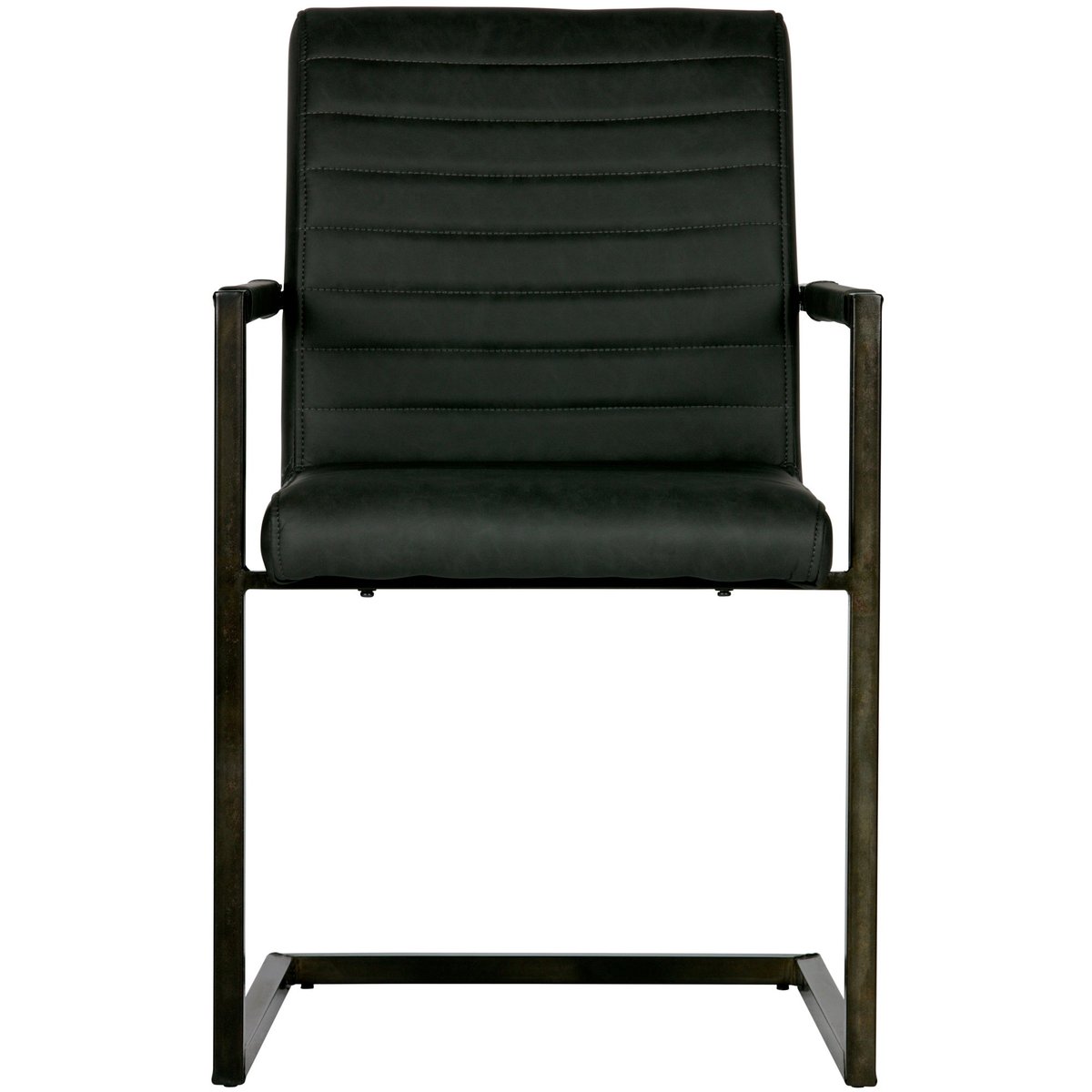 Chaises de table cuir synthétique BAS antraciet, WOOOD