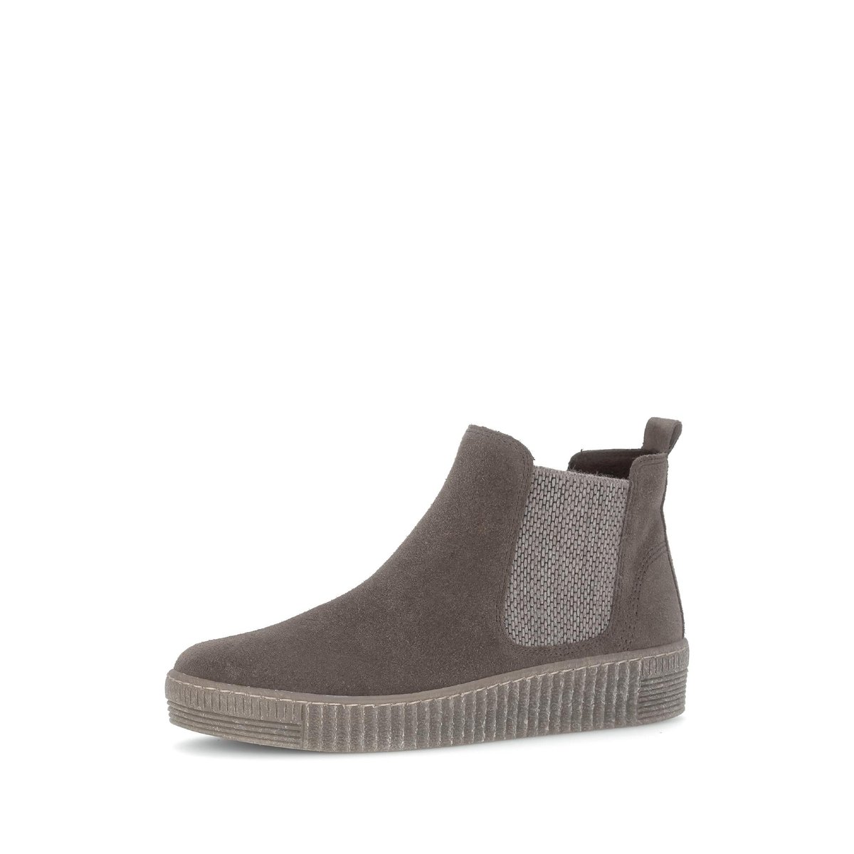 Bottines Chelsea en cuir à talon compensé marron, GABOR