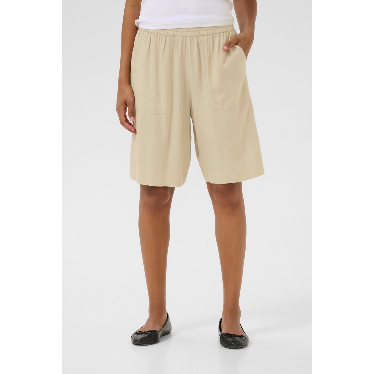 Shorts casual gris feather gray, KAFFE