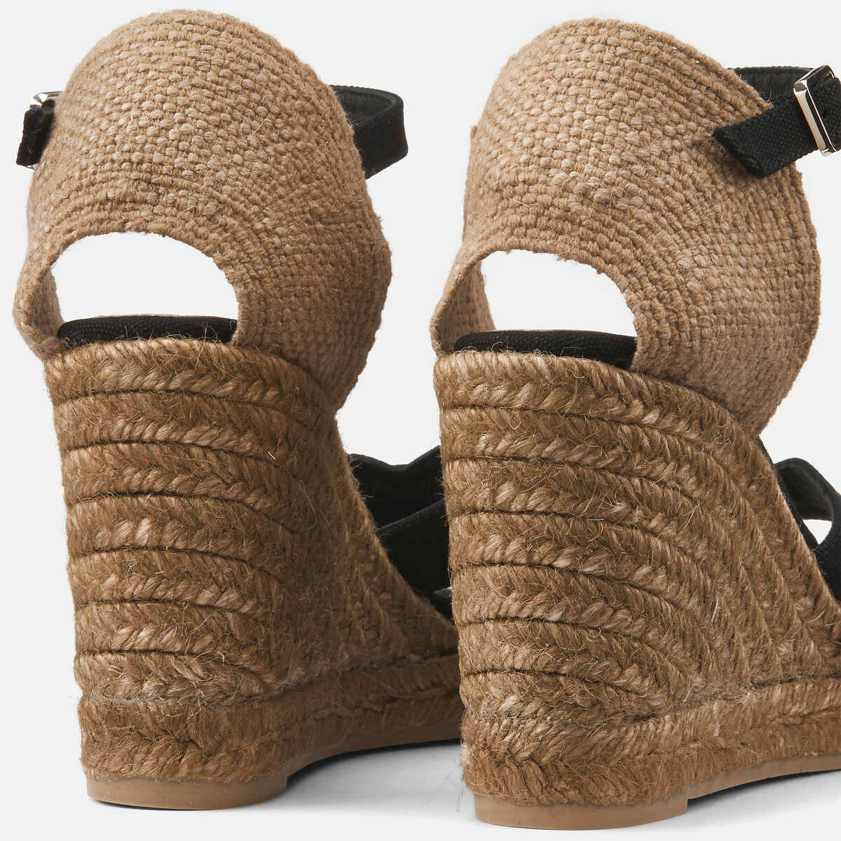 Bruna Canvas Wedge Espadrilles black, CASTANER