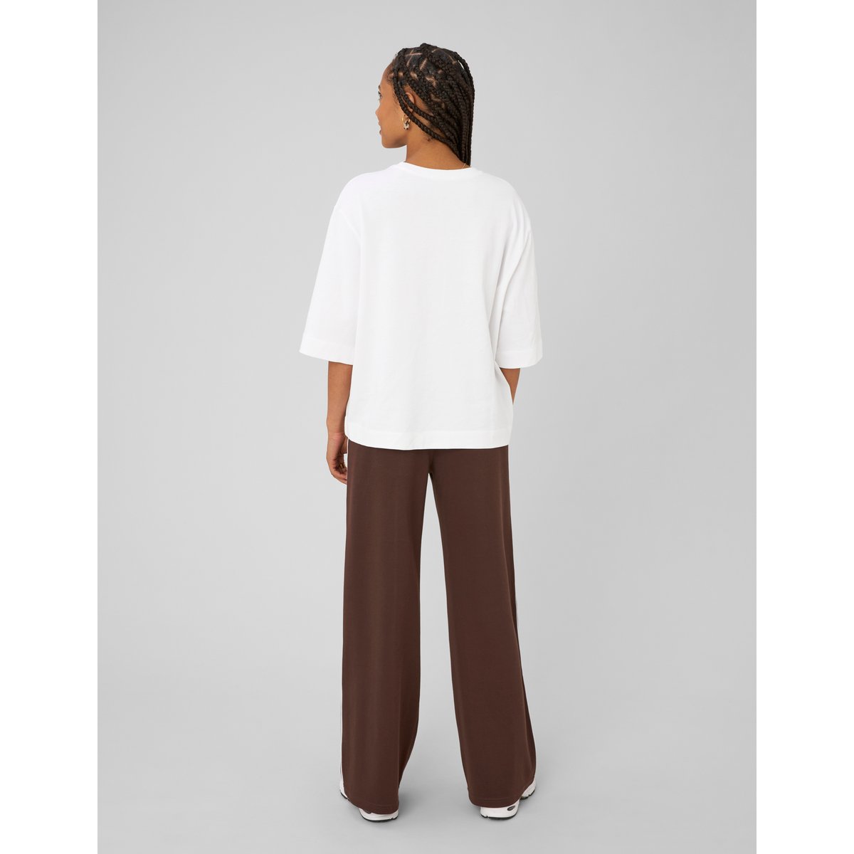Pantalon jogging à bandes marron foncée, BZB
