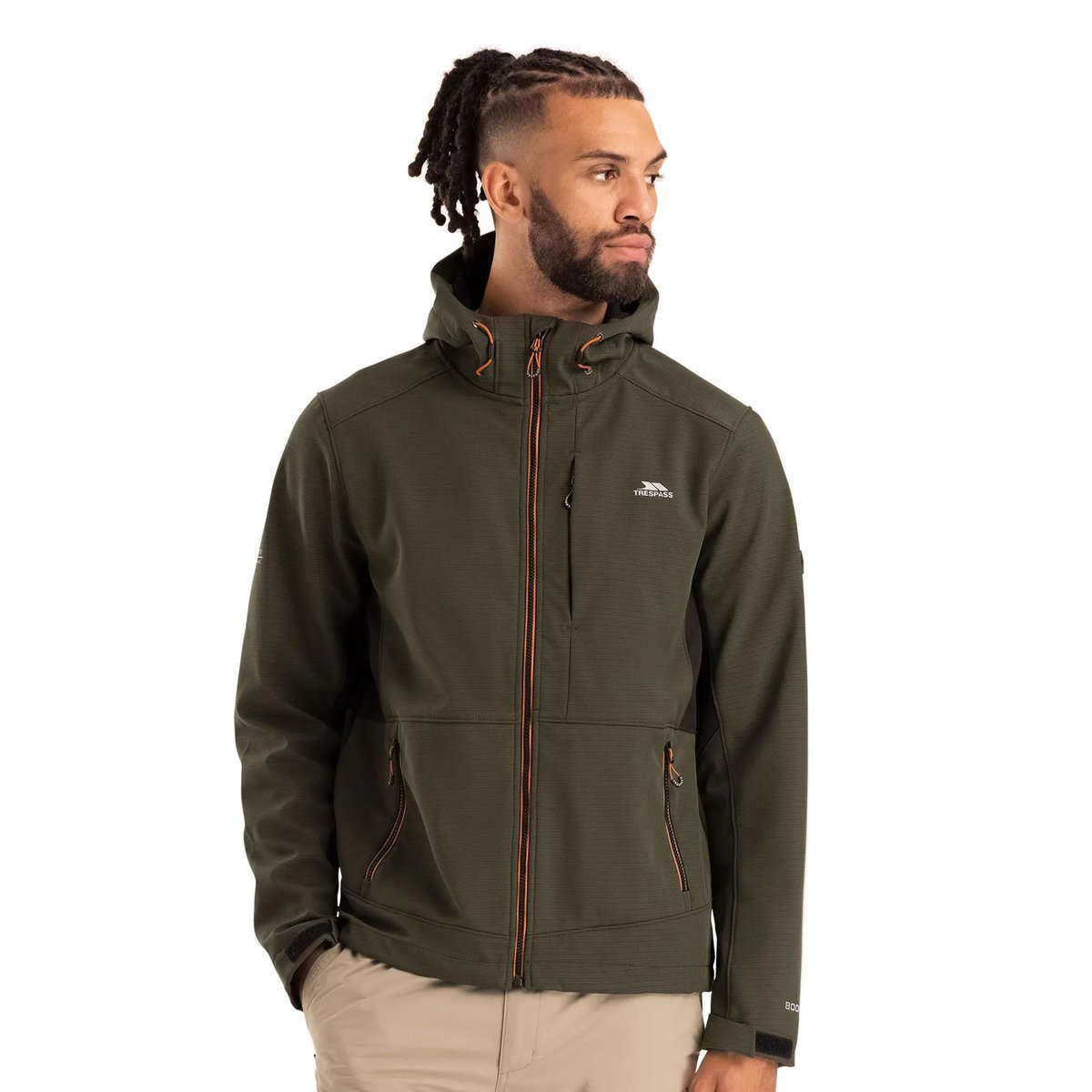 Veste softshell DANTE vert kaki, TRESPASS