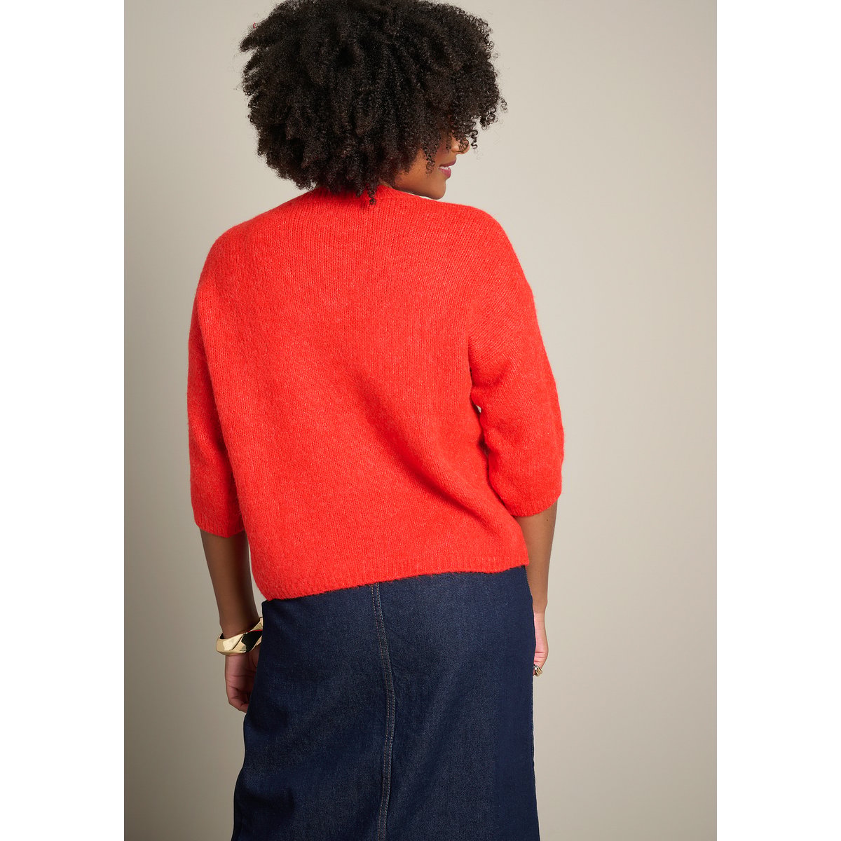 Pull à manches tombantes rouge, LOLALIZA