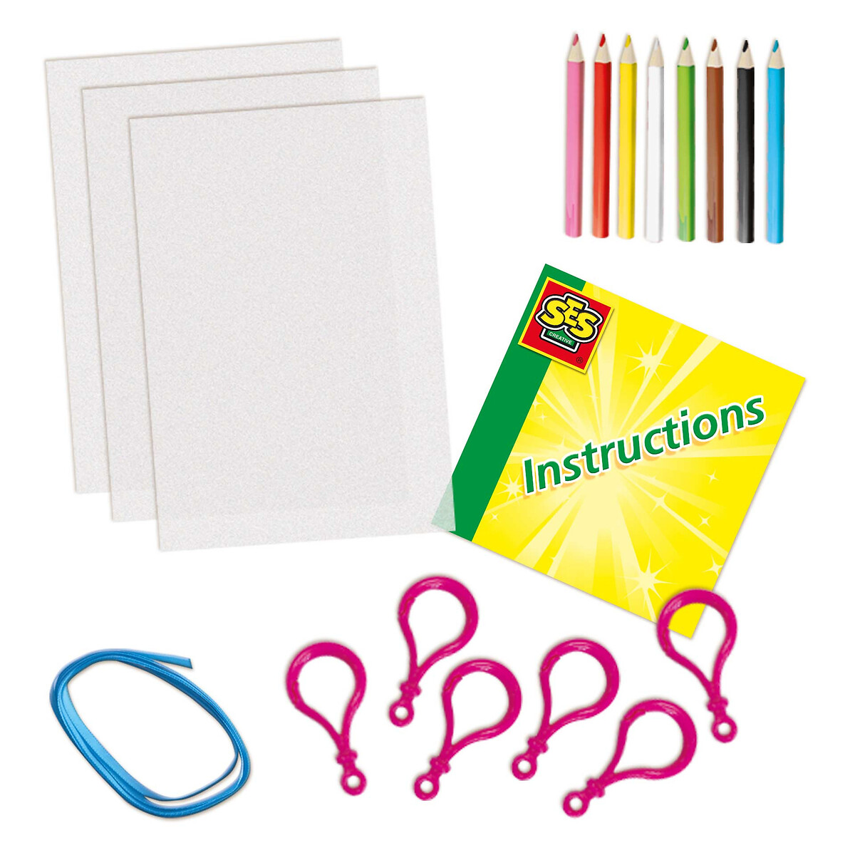Brinquedo "Kit porta-chaves com papel mágico", SES multicolor, SES