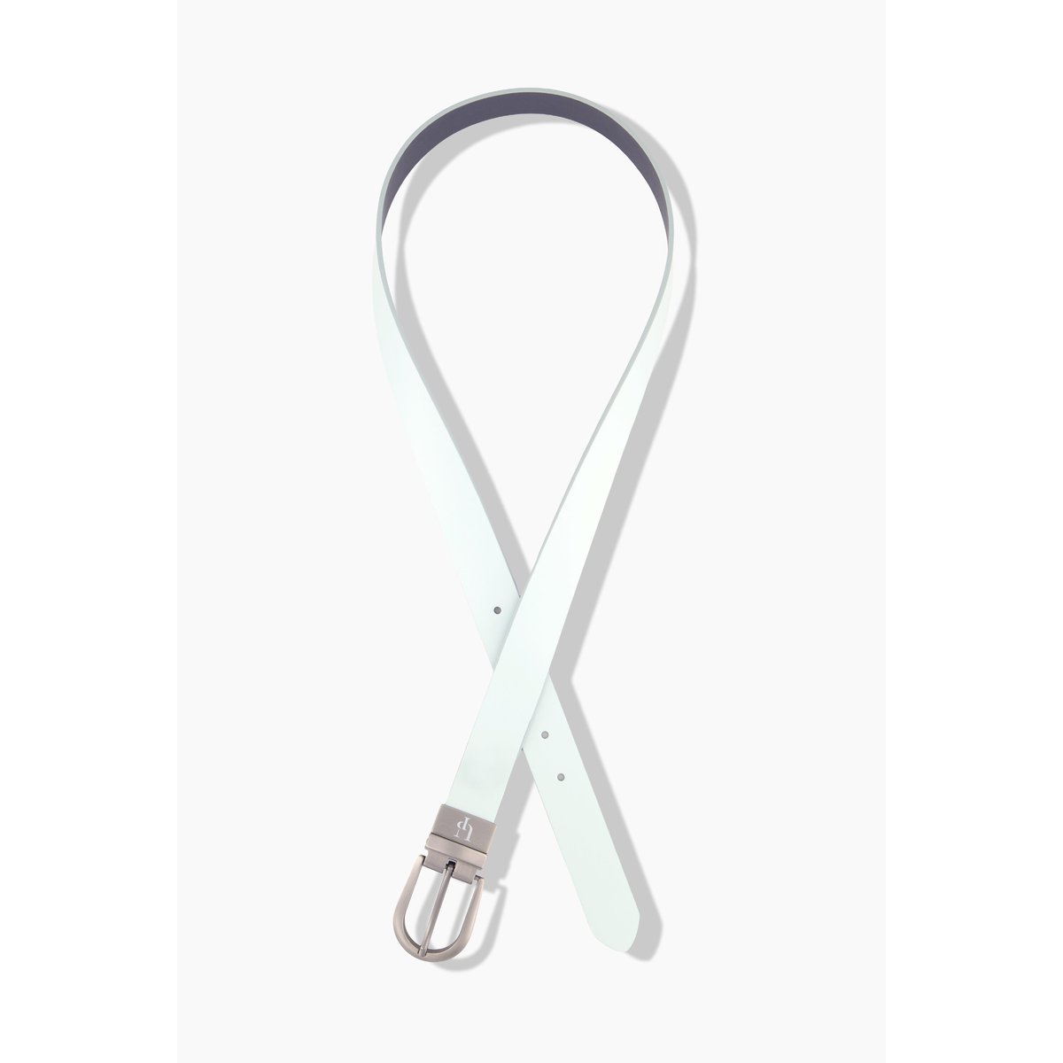 Ceinture tressée en cuir, réversible bleu clair, ULLA POPKEN