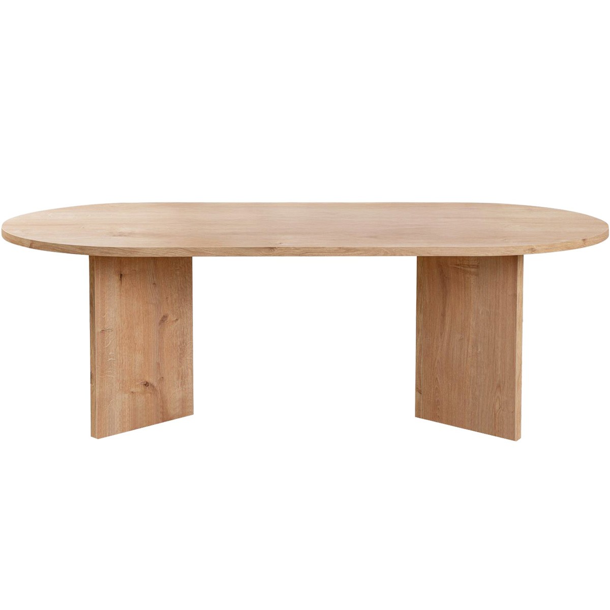 Table basse ovale - ORANE chêne clair, HOMIFAB