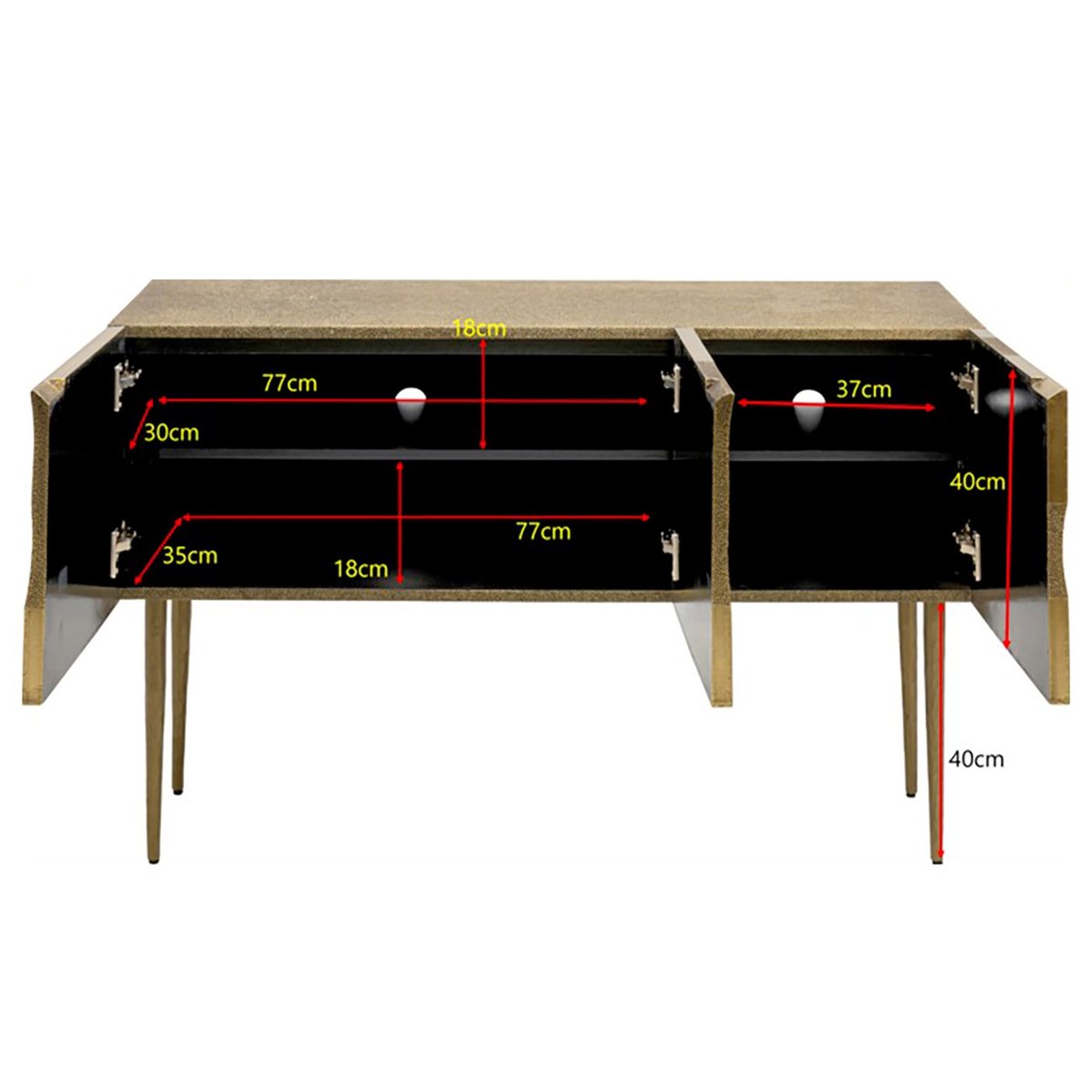 Buffet en acier, FIUME or, KARE DESIGN