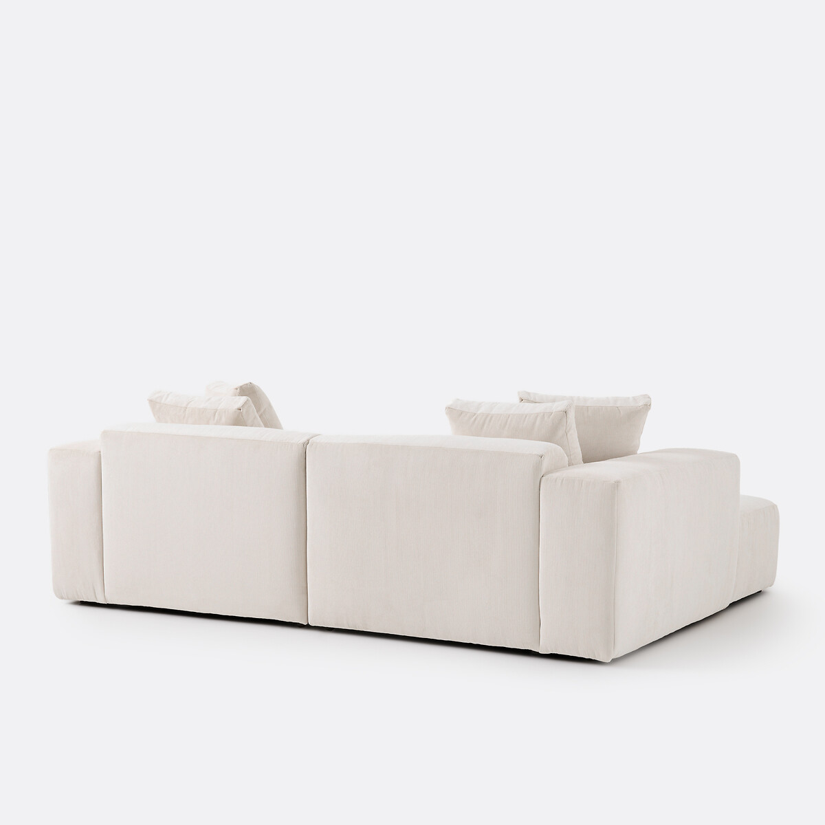 Linker hoekbank, ribfluweel, Liora ecru, LA REDOUTE INTERIEURS