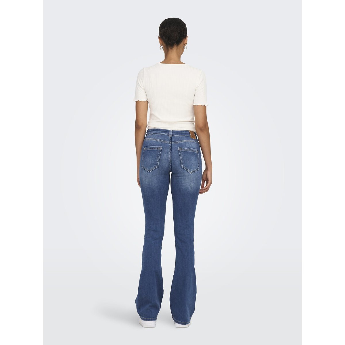 Mid Rise Flared Jeans medium blue , ONLY