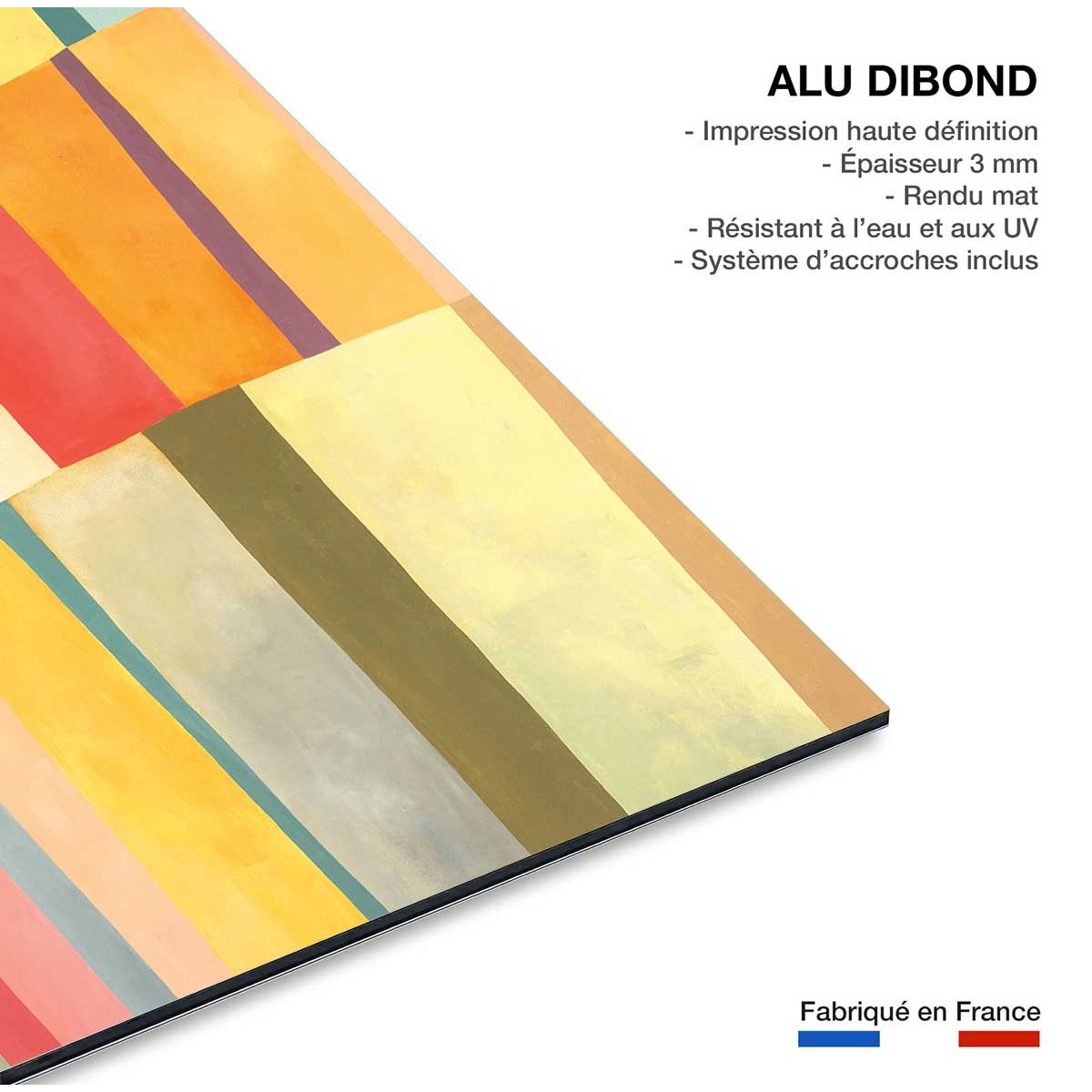 Tableau pattern color tableau alu dibond, HEXOA