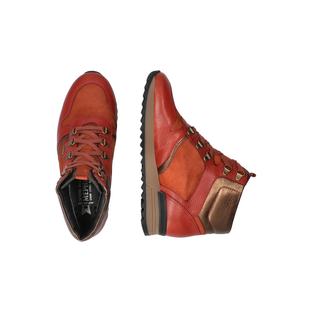 Baskets en cuir TILDA MT rouille p5141323, MEPHISTO