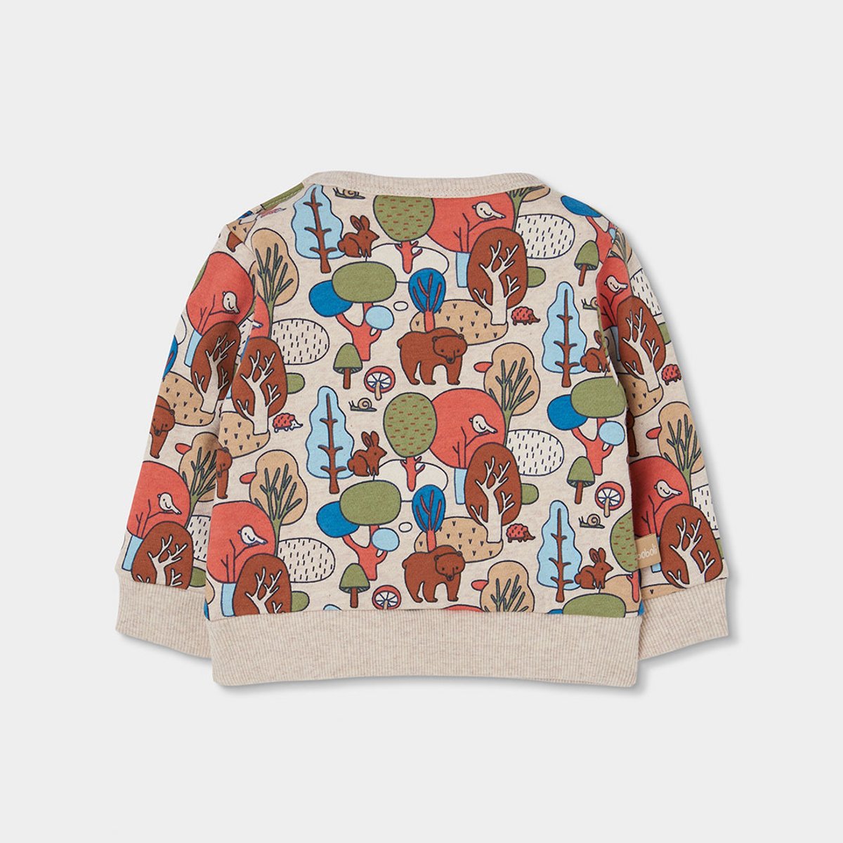 Ensemble en maille bébé garçon imprimé forêt avec lapin multicolore, BOBOLI