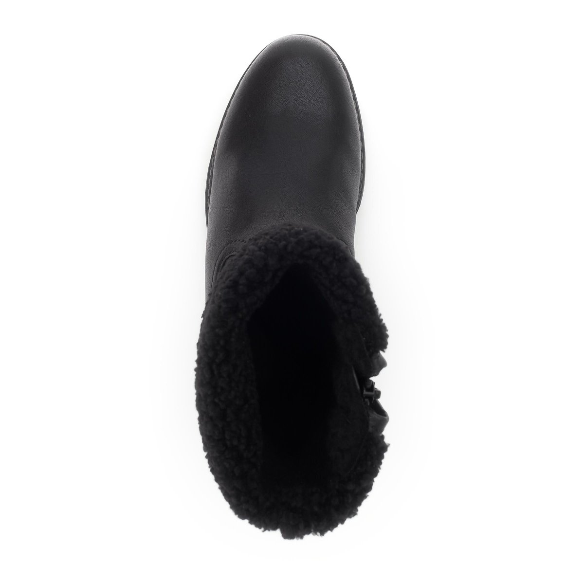 Bottines mid en cuir lisse à talon décroché noir lisse, GABOR
