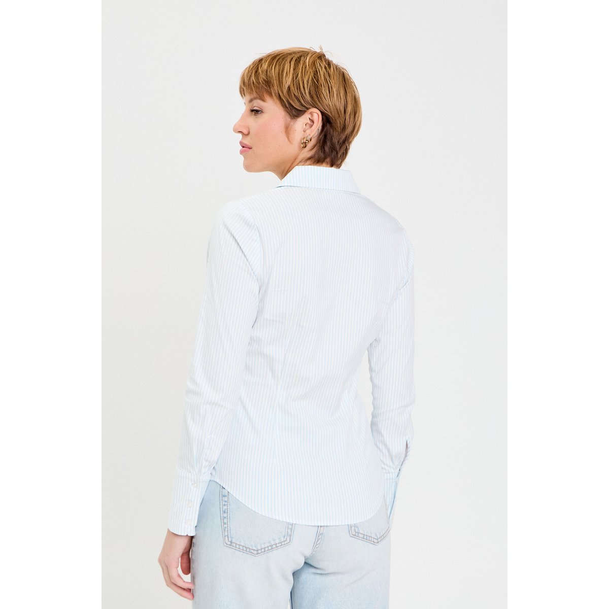 Chemise manches longues bleu, CACHE CACHE