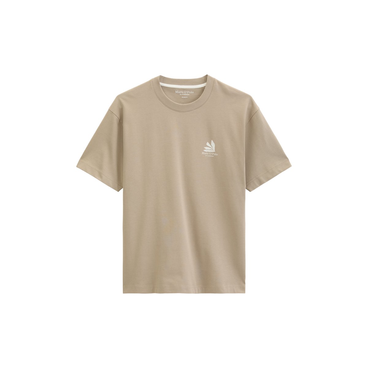 T-shirt loose avec impression dans le dos beige, MARC O'POLO