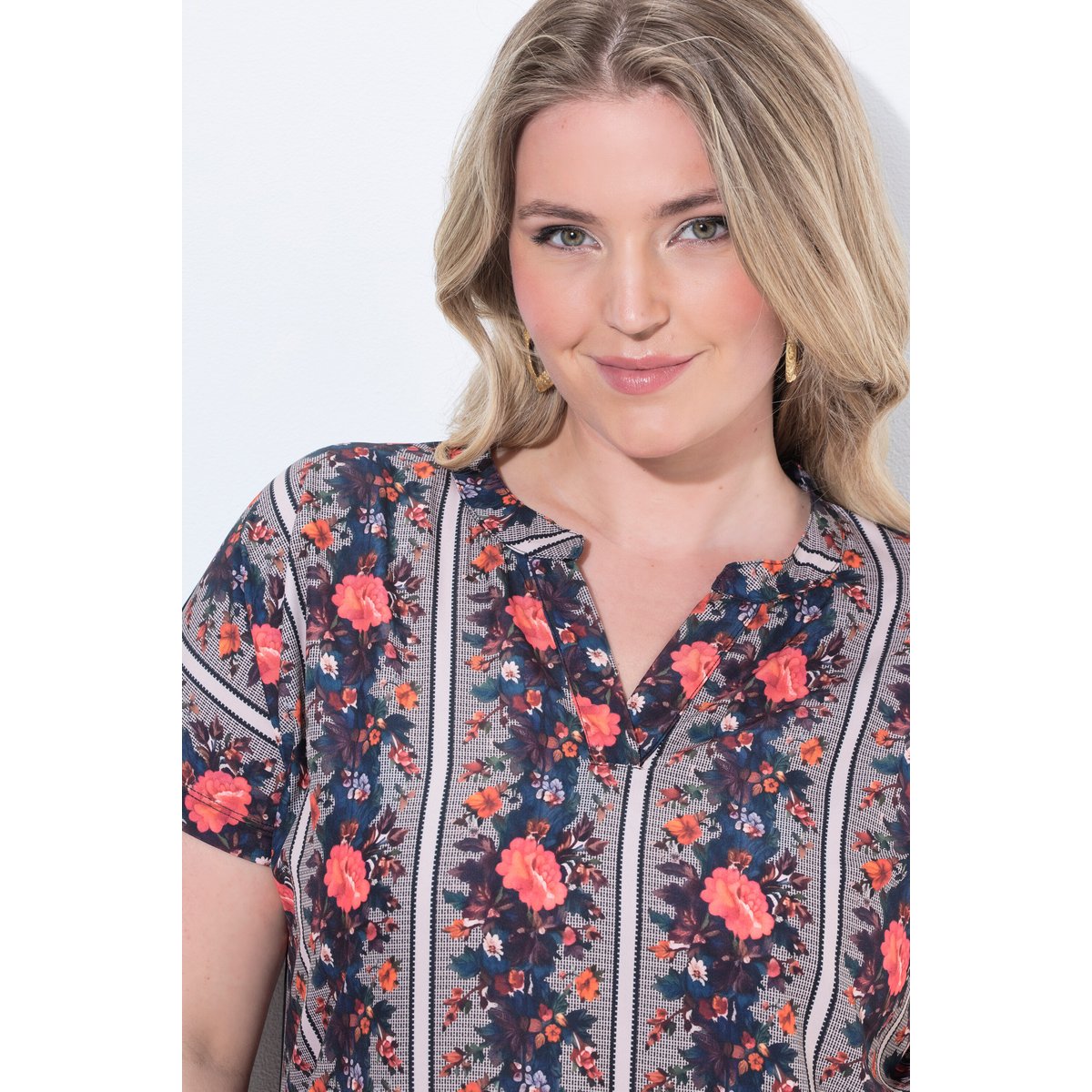 T-shirt imprimé tapisserie, coupe oversize noir, ULLA POPKEN
