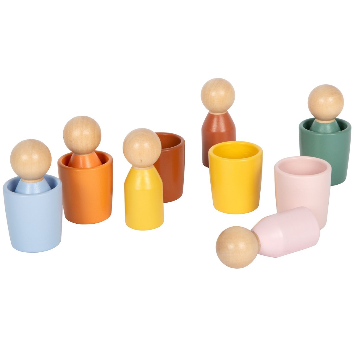 Gobelets de tri Montessori avec figurines multicolore, SMALL FOOT COMPANY