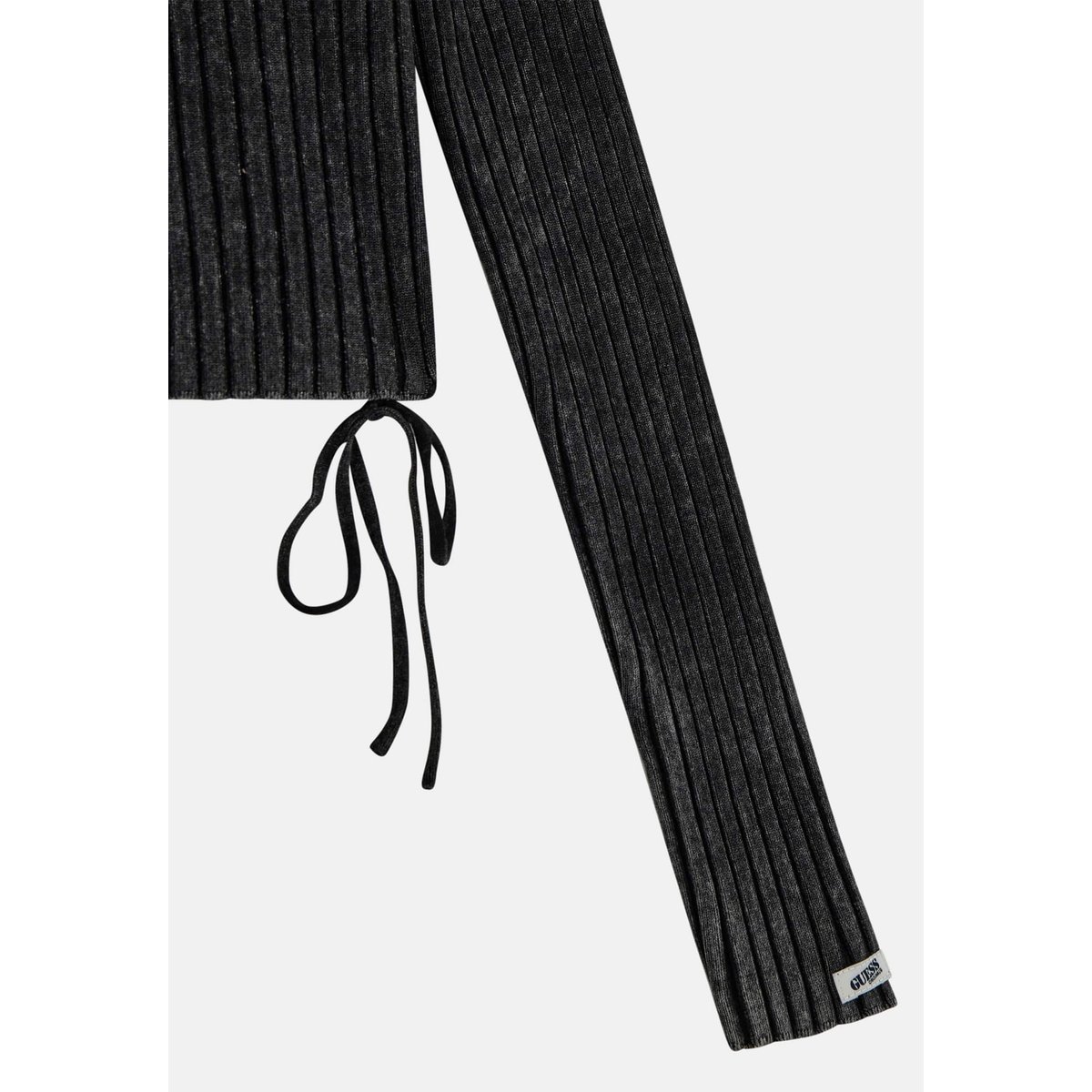 Gilet En Maille Côtelée noir, GUESS JEANS