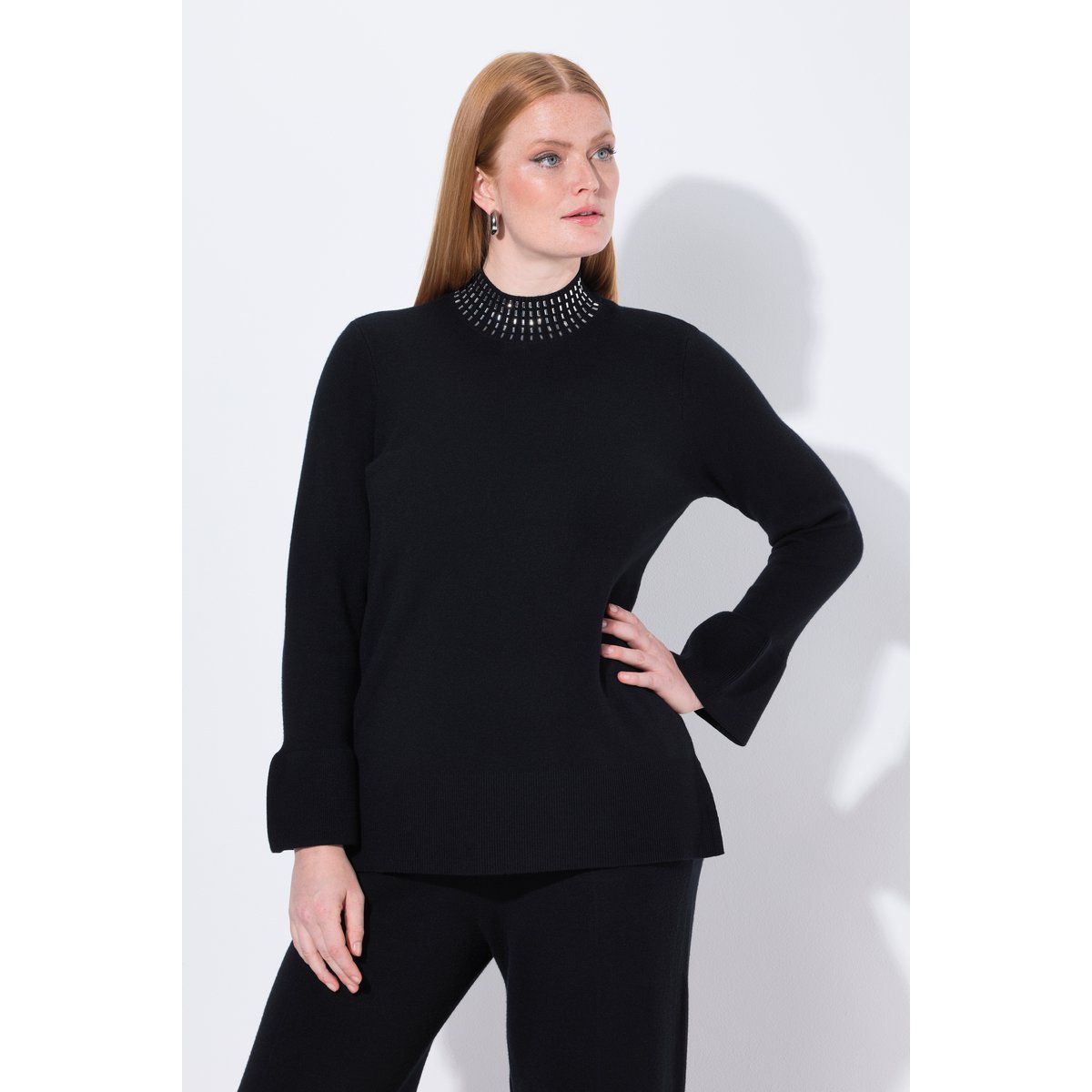 Pull à col montant et manches longues noir, ULLA POPKEN