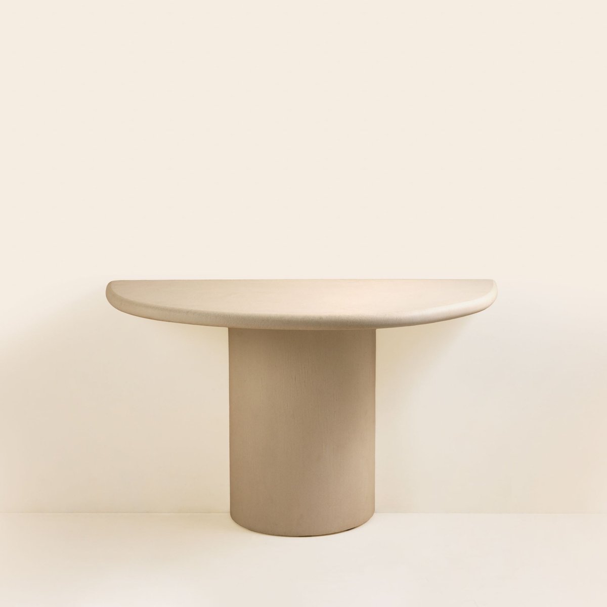 Console Murale en Enduit minéral à l'effet béton ELIZ beige poudré, MADURA