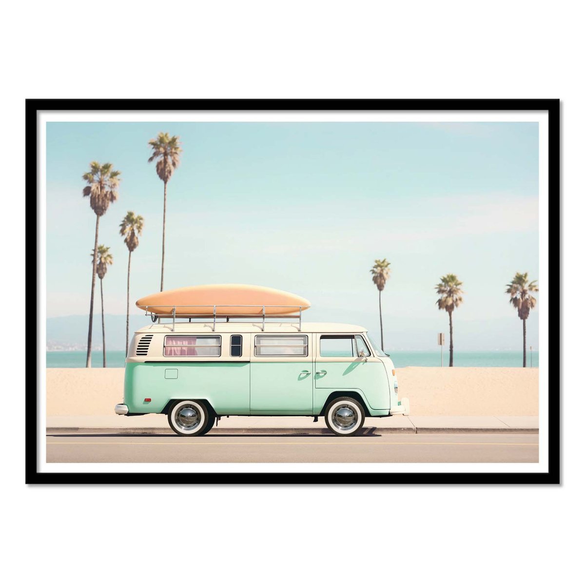Affiche d'art - California Pacific Van - Philippe Hugonnard couleur unique, WALL EDITIONS