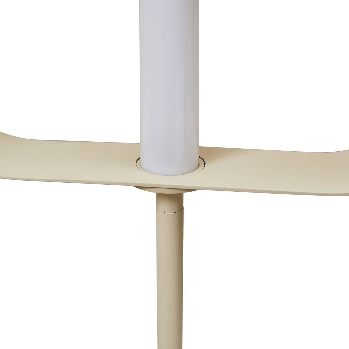 Lampadaire en métal moderneLED, Audrina beige, blanc, LUCANDE