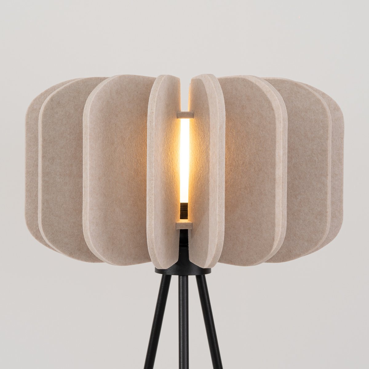 Lampadaire Feutre Beige E27 1 Mula beige, EDEN